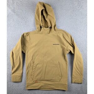 Grundens Kryall Hoodie Mens Small Brown Fleece Lined Softshell Pullover